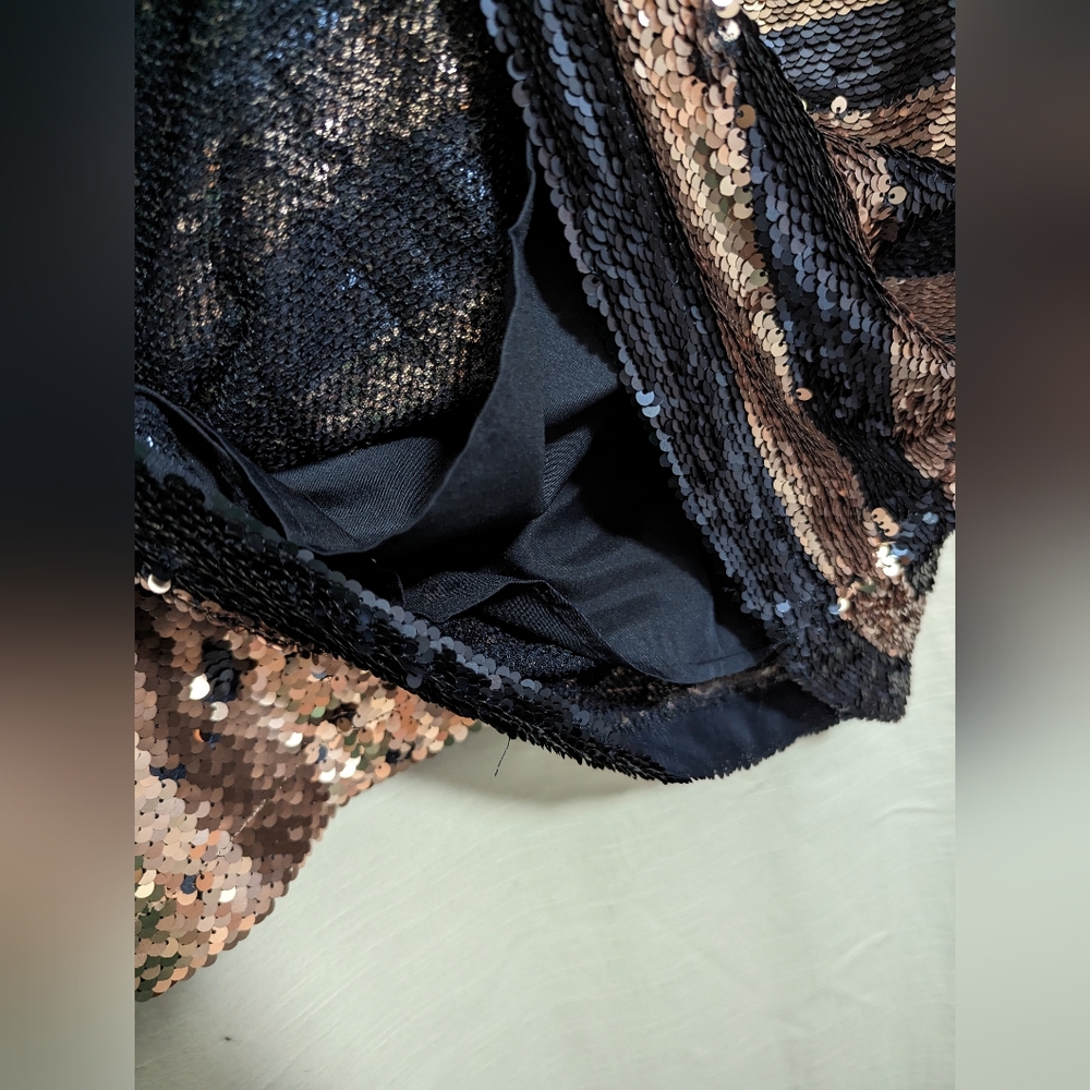 Two GAP kids XXL glitter sparkle sequined rose gold and navy dresses - Picture 6 of 13